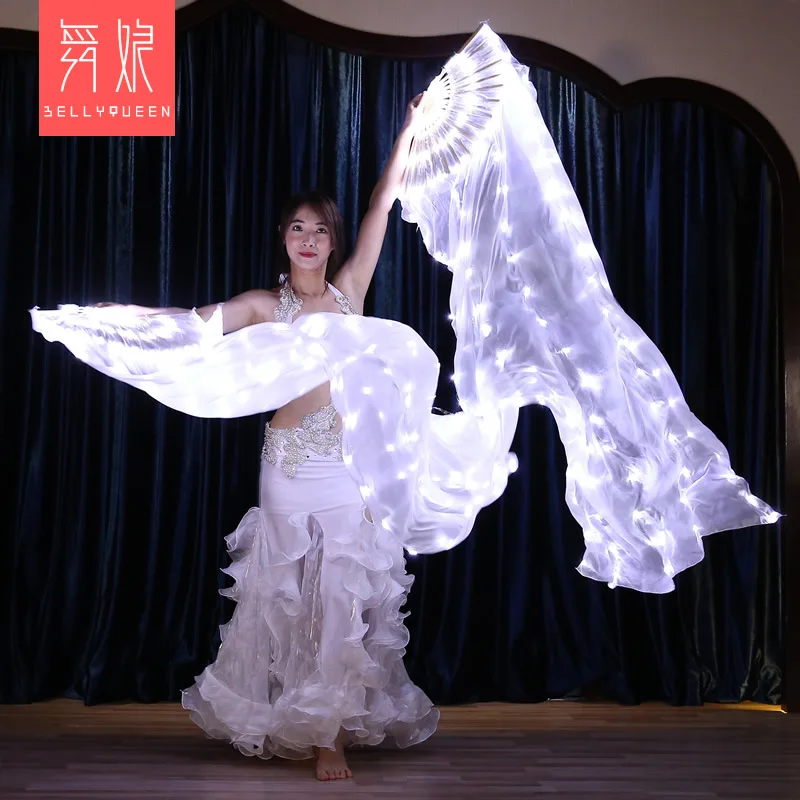 Women 1 Pair Led Belly Dance Fan Veil Dancing Hand Costume Accessories | Тематическая одежда и униформа