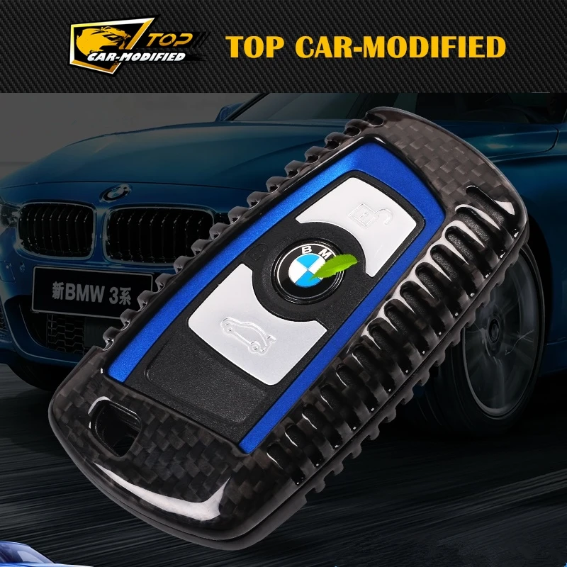 Бесплатная доставка 100% Углеволокно умный чехол для ключей коробка BMW