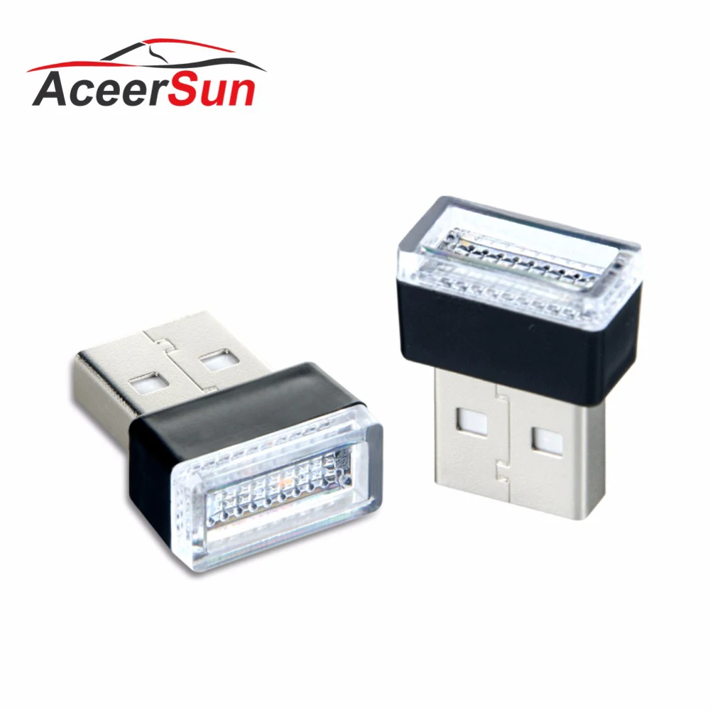 Универсальный мини usb Ночной светильник светодиодный интерьер автомобиля