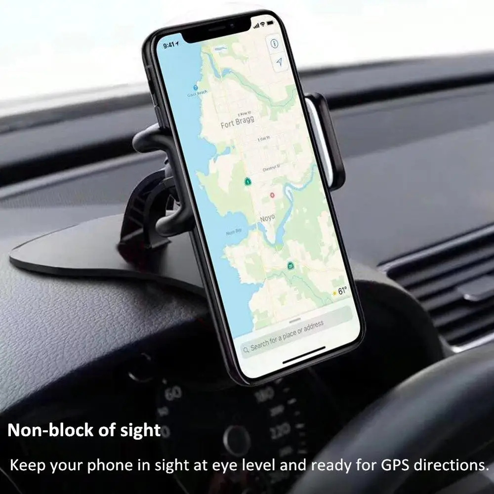 Автомобильный держатель для телефона с поворотом на 360 градусов, держатель для сотового телефона, подходит для 4-6,5 дюймовых смартфонов, вращающийся зажим для приборной панели