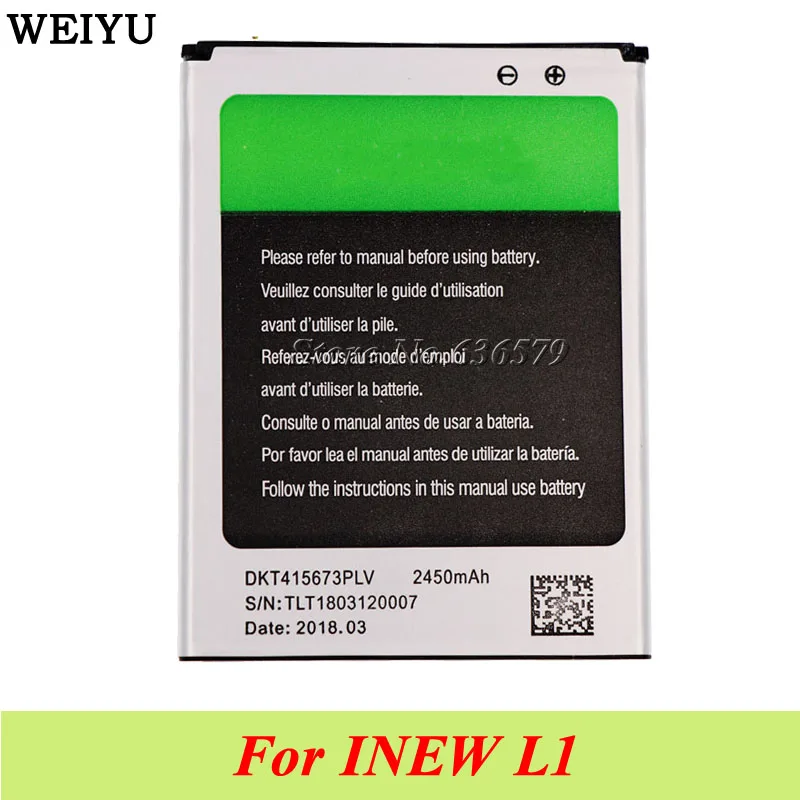 

2450mAh High Quality DKT415673PLV Battery for INEW L1 Batterie Bateria Batterij Accumulator