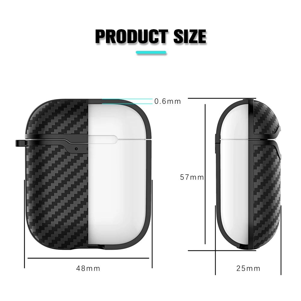 Bluetooth беспроводной Чехол для наушников для Apple AirPods чехол из углеродного волокна защитная крышка аксессуары для Air Pods чехол для зарядки