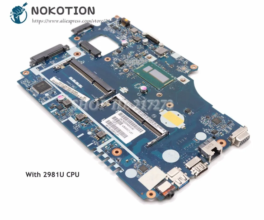 Материнская плата NOKOTION NBMFM1100K V5WE2 для ноутбука Acer aspire Φ SR1DX 2981U CPU DDR3L|Материнские