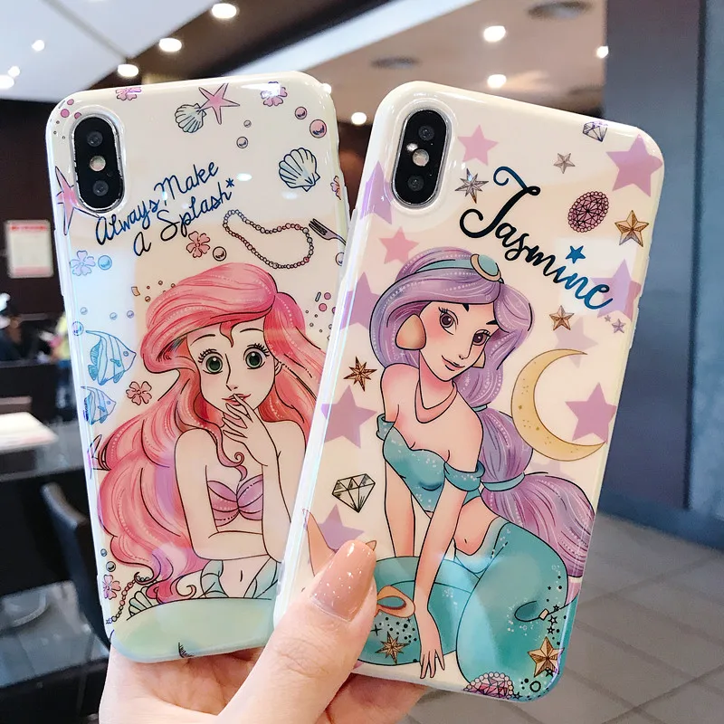 Чехол для iPhone X Ariel Princess чехол 8 plus IMD из ТПУ задняя крышка 7 6 6S Plus с рисунком