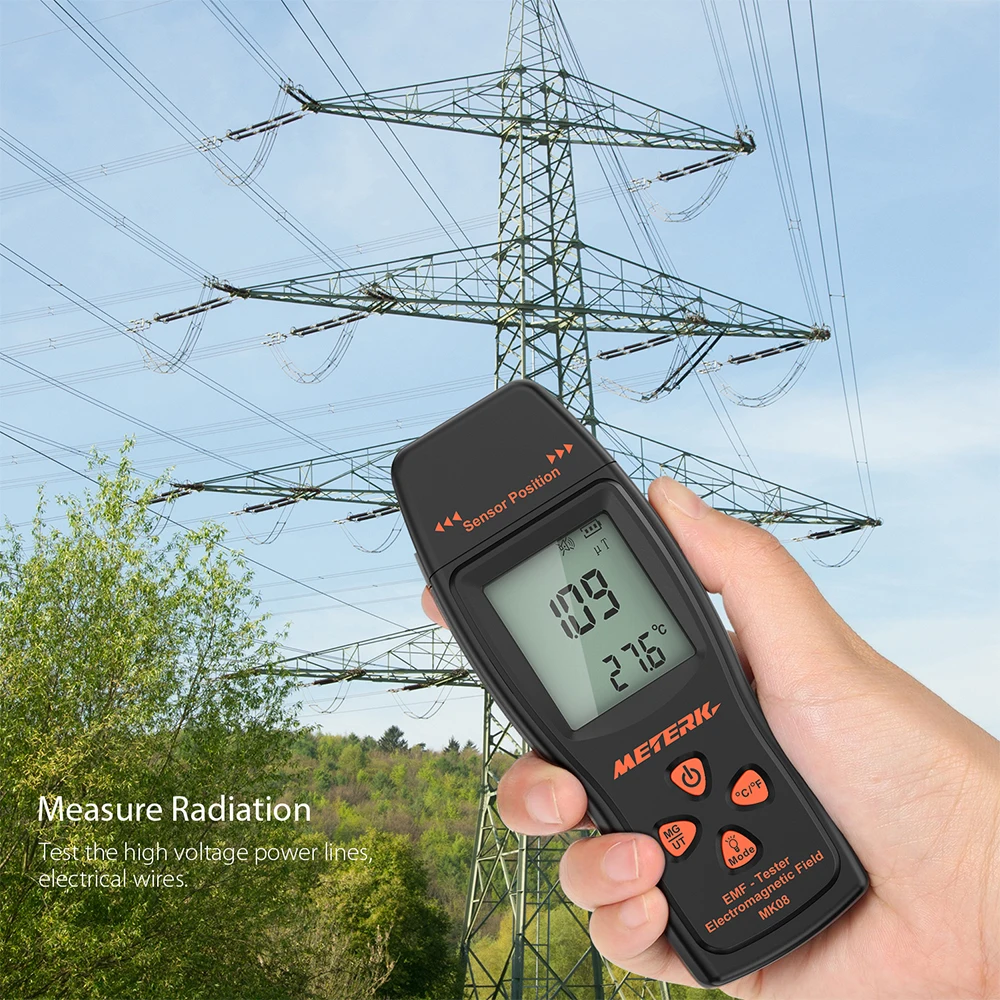 EMF измеритель ручного излучения дозиметр Мини цифровой ЖК дисплей детектор