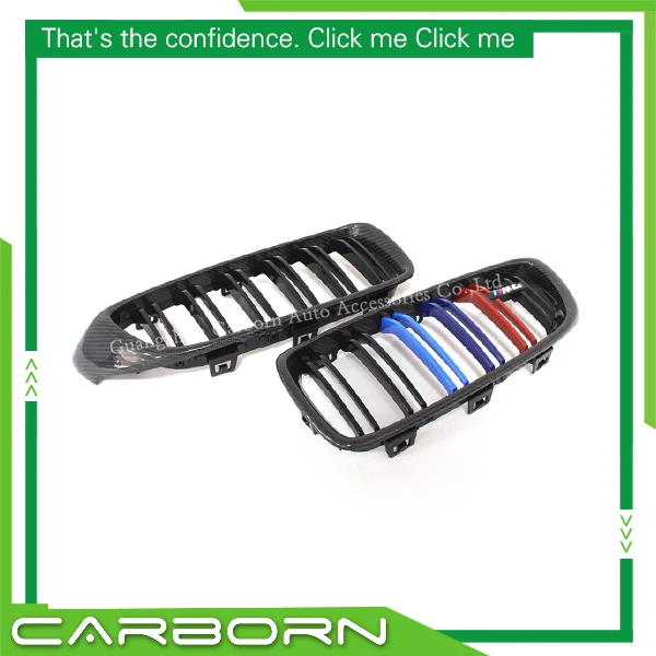 Для-BMW F32/F33/F36/ F80/ F82/ F83 2014-2016 двойная планка передняя решетка из углеродного