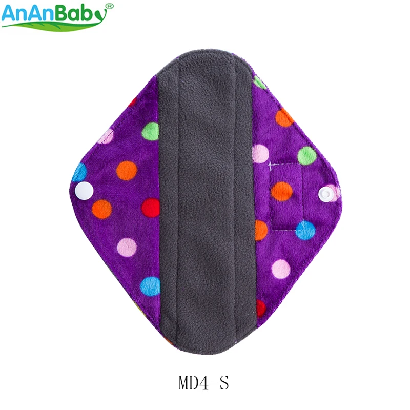 10 шт./лот многоразовые бамбуковые угольные салфетки менструальные гигиенические