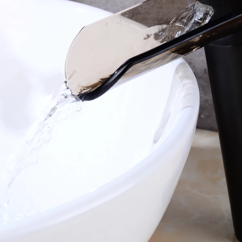 Латунный Смеситель для ванной комнаты с масляной прокладкой кран Водопад черный