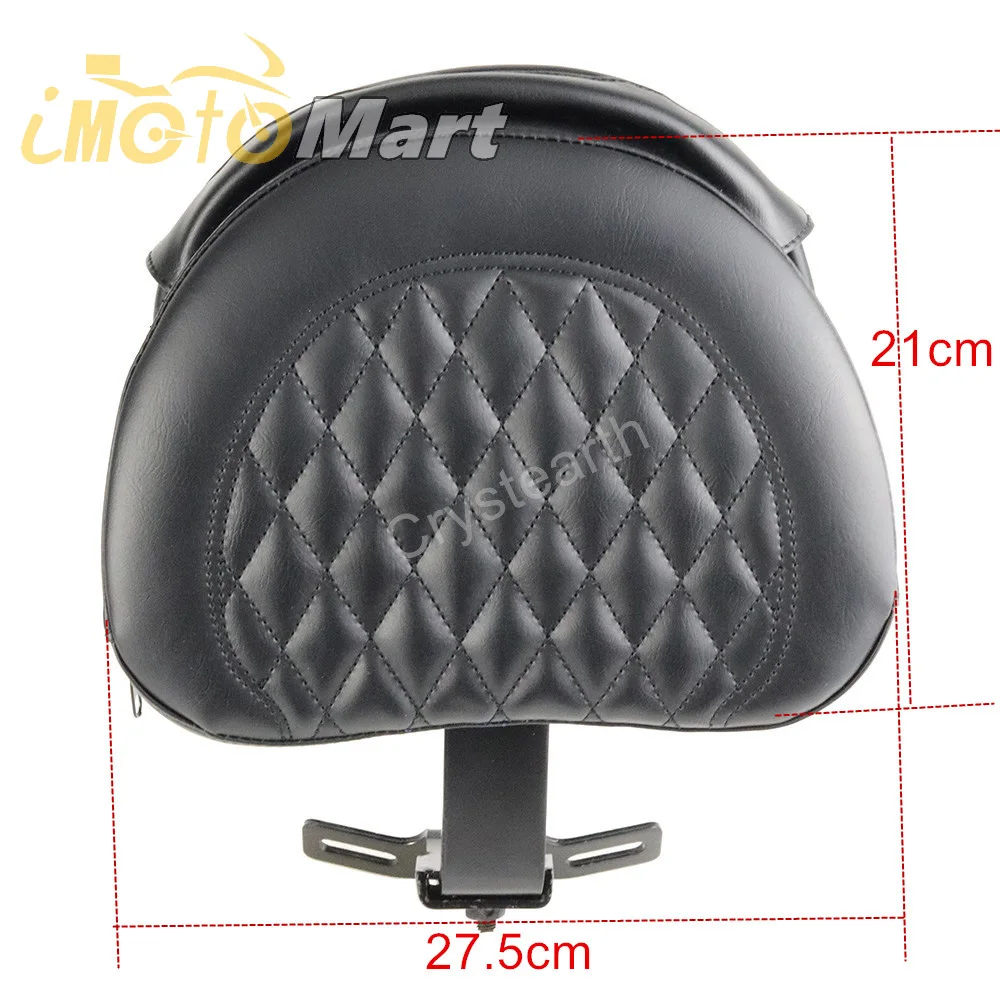 

For Harley Fatboy Heritage Softail 2007-2019 2015 2016 2017 2018 Black Plug-in Adjustable Driver Backrest Kit Rider Backrest