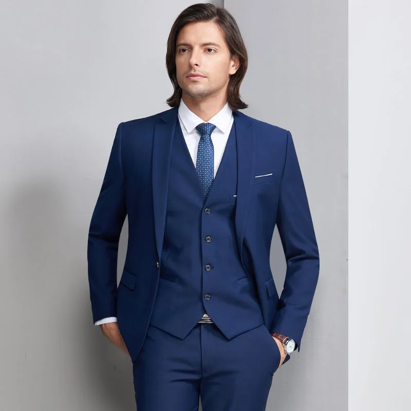 Желанная пора Для Мужчин серый Бизнес костюм черный Slim Fit 4XL 5XL Homme комплект из 3