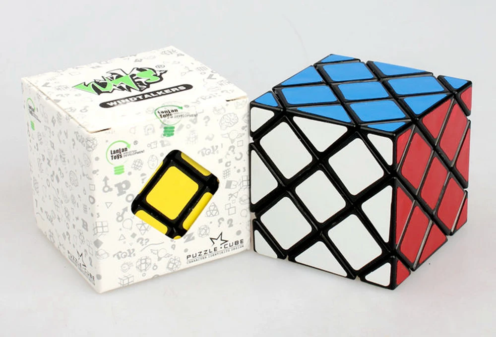 Lanlan ABS 56 мм 4x4x4 Мастер косой куб Скорость Magic Cube Игра Головоломка кубики