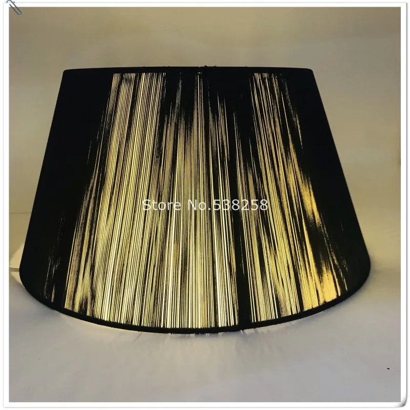 E27 Art Deco Lamp shade for table lamp double fabric black lampshade round modern cover desk | Лампы и освещение