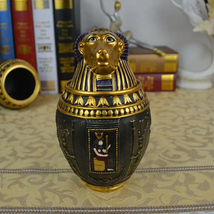 Египетская тематическая декорация Canopic jar, реальная жизнь номер игры Пункт