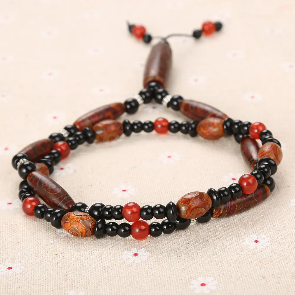 Original Multilayer Pearl Necklace Agate Natural Stone Pendant Romantic Women Engagement Jewelry Men Black Beads Chain Handmade | Украшения