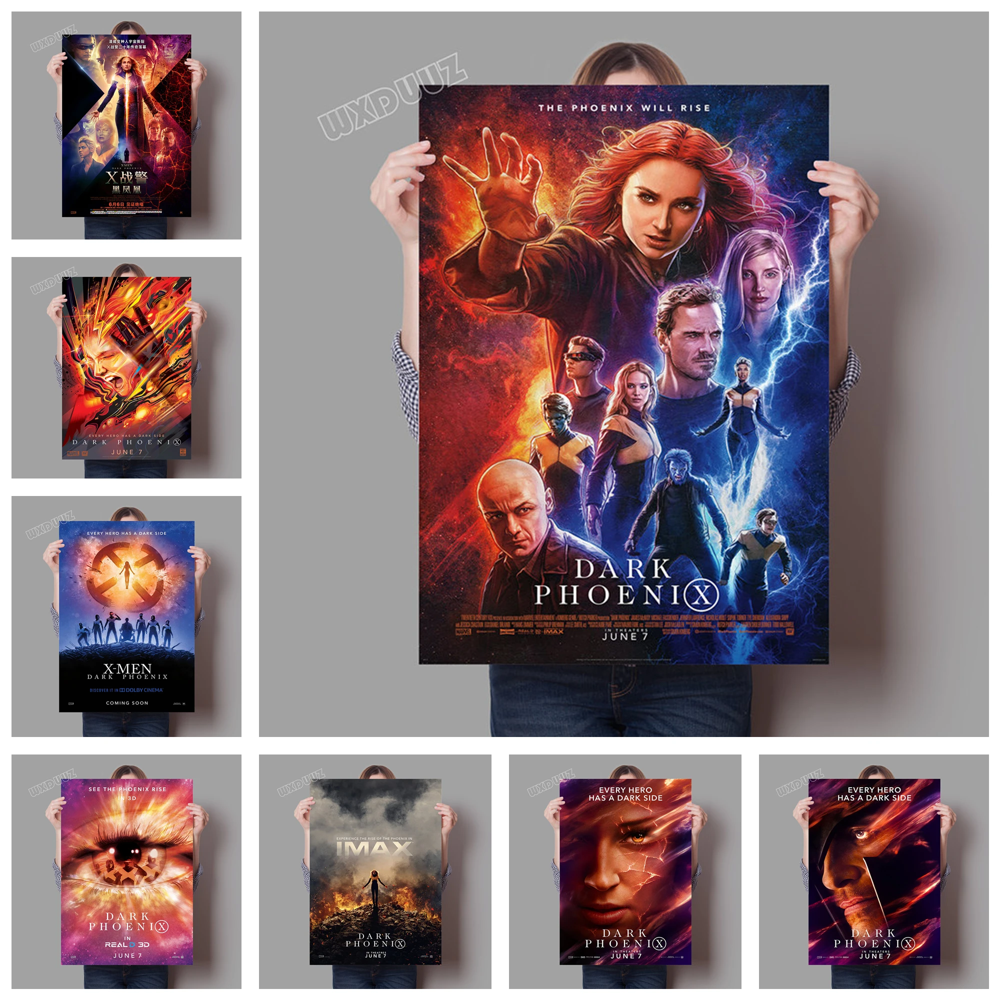2019 Reying кино Темный Феникс плакаты детская комната Домашний декор художественный