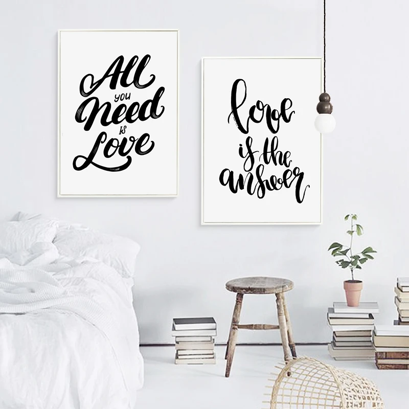 Плакат с цитатами Love Is The Take художественные принты Настенный декор все что вам