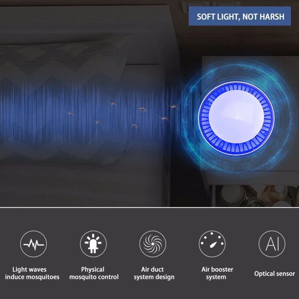 Электроника USB лампа для уничтожения комаров борьба с вредителями электрическая