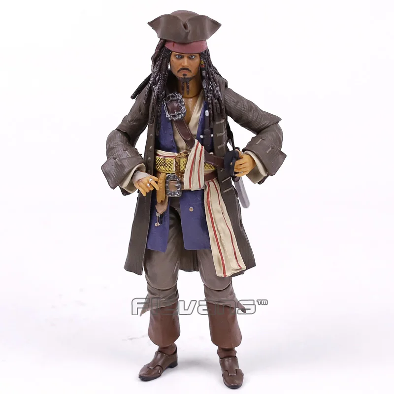 Пираты Карибский Капитан Джек Воробей ПВХ фигурка Коллекционная модель игрушки с розничной коробкой