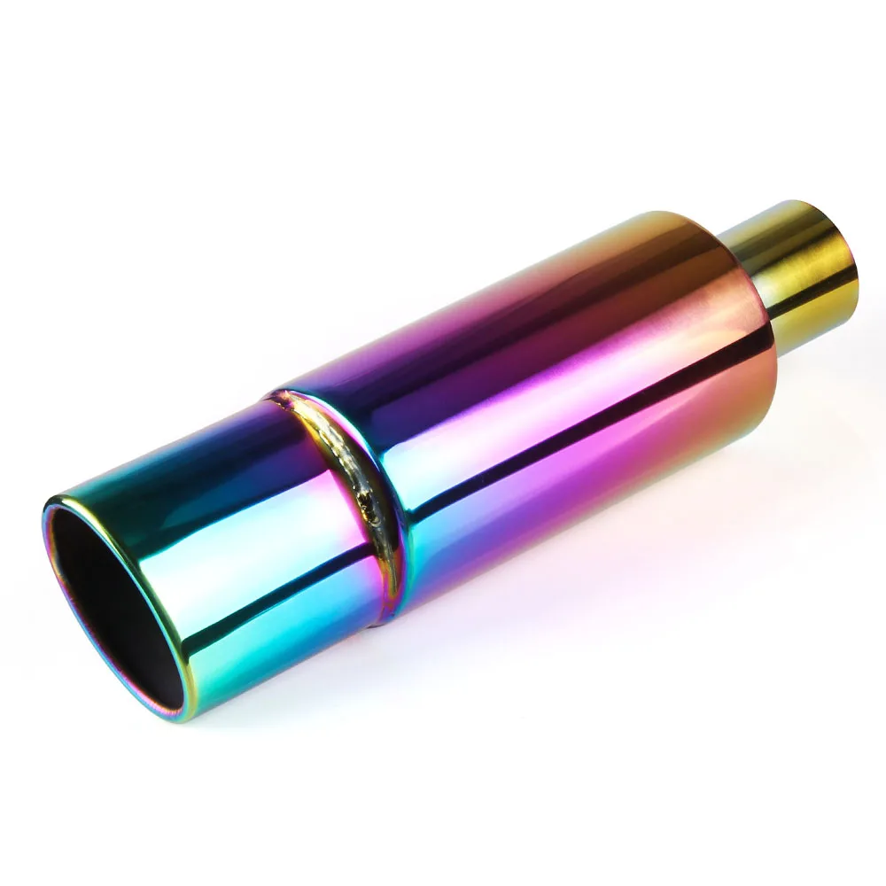 neo chrome RASTP-57 мм автомобильные выхлопные системы глушитель наконечник выхлопной трубы Высокое качество универсальный глушитель из нержавеющей стали RS-CR1009 - Цвет: neo chrome