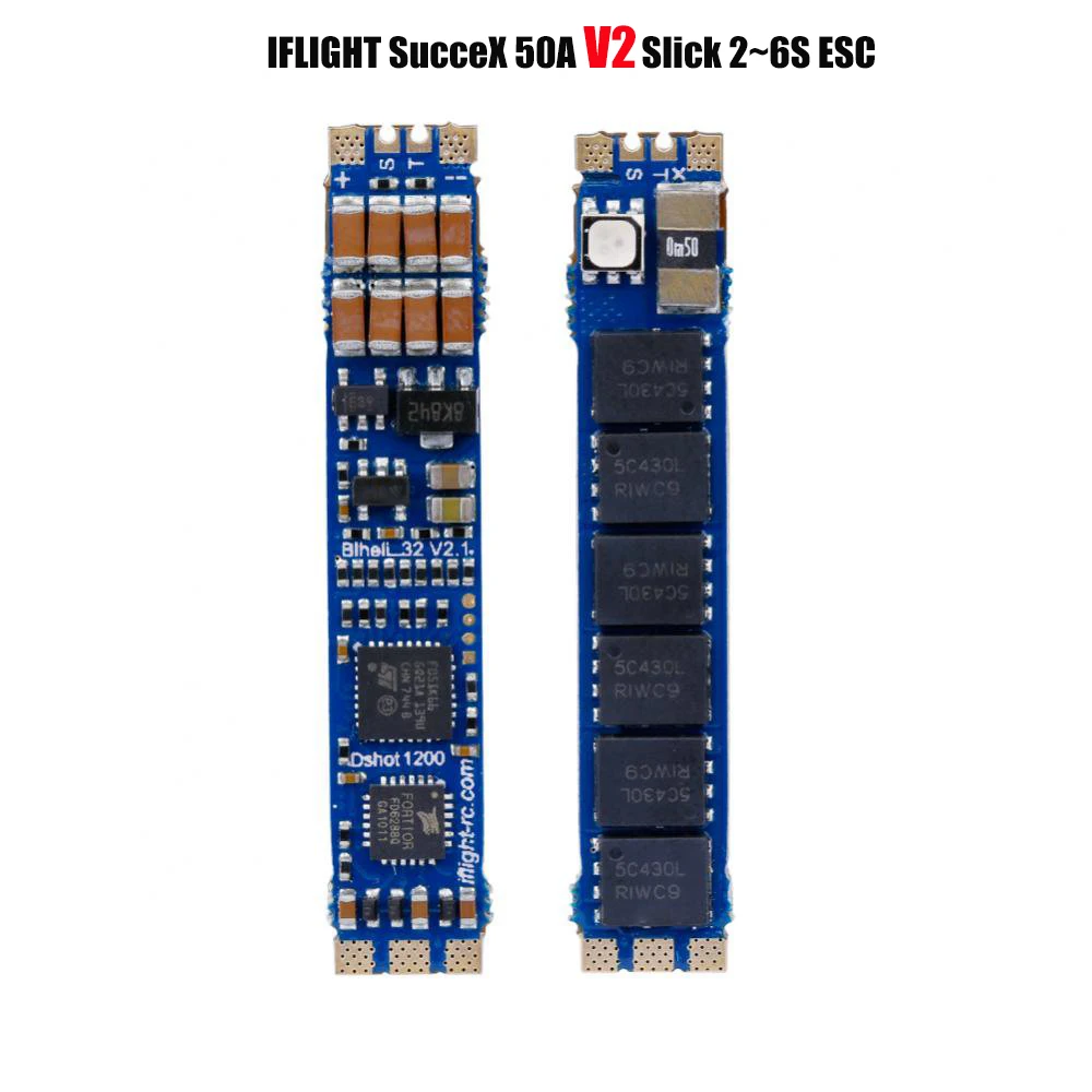 IFlight SucceX 50A Slick V2 2 6S 32bit BLHeli Dshot1200 Single ESC встроенный