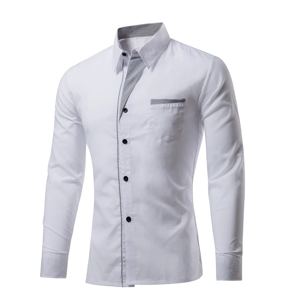

Men Casual Long Sleeved Shirt Slim Fit Male Social Business Dress Shirt for men men's shirt