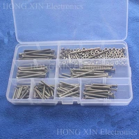m3 flat head screw stainless steel hex socket screws bolt hex nuts assortment kit with plastic box hardware wholesale screw