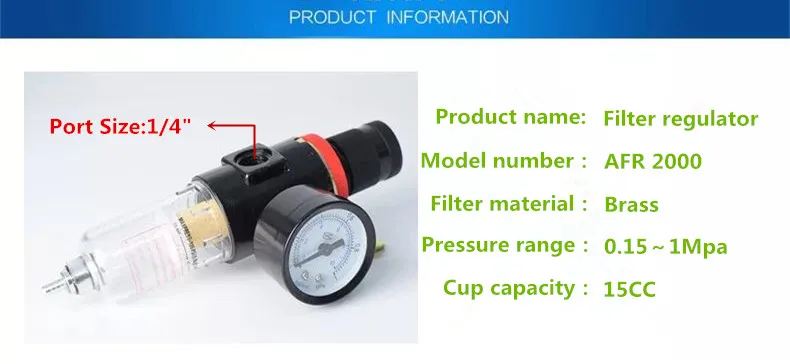 Freeshipping 1pcs Pneumatic Filter Regulator Air Treatment Unit Pressure Gauge AFR2000 Switches water filter | Обустройство дома