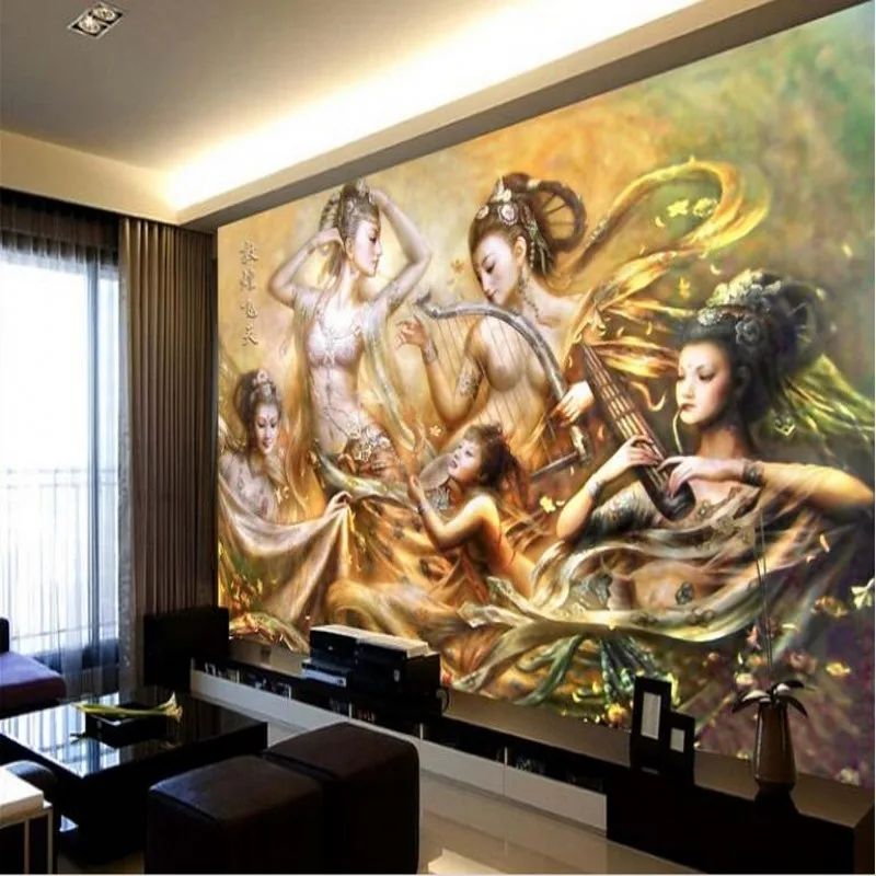 Wellyu пользовательские большие фрески Ностальгия искусственная мраморная