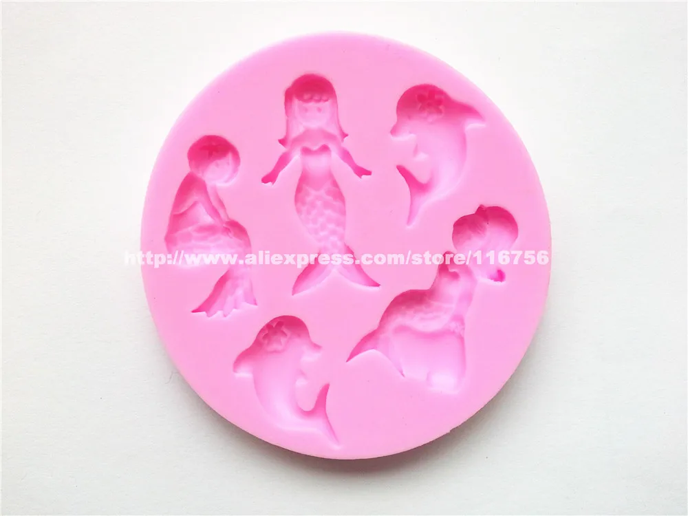 Новинка! Бесплатная доставка форма русалки силиконовая украшения торта помадка