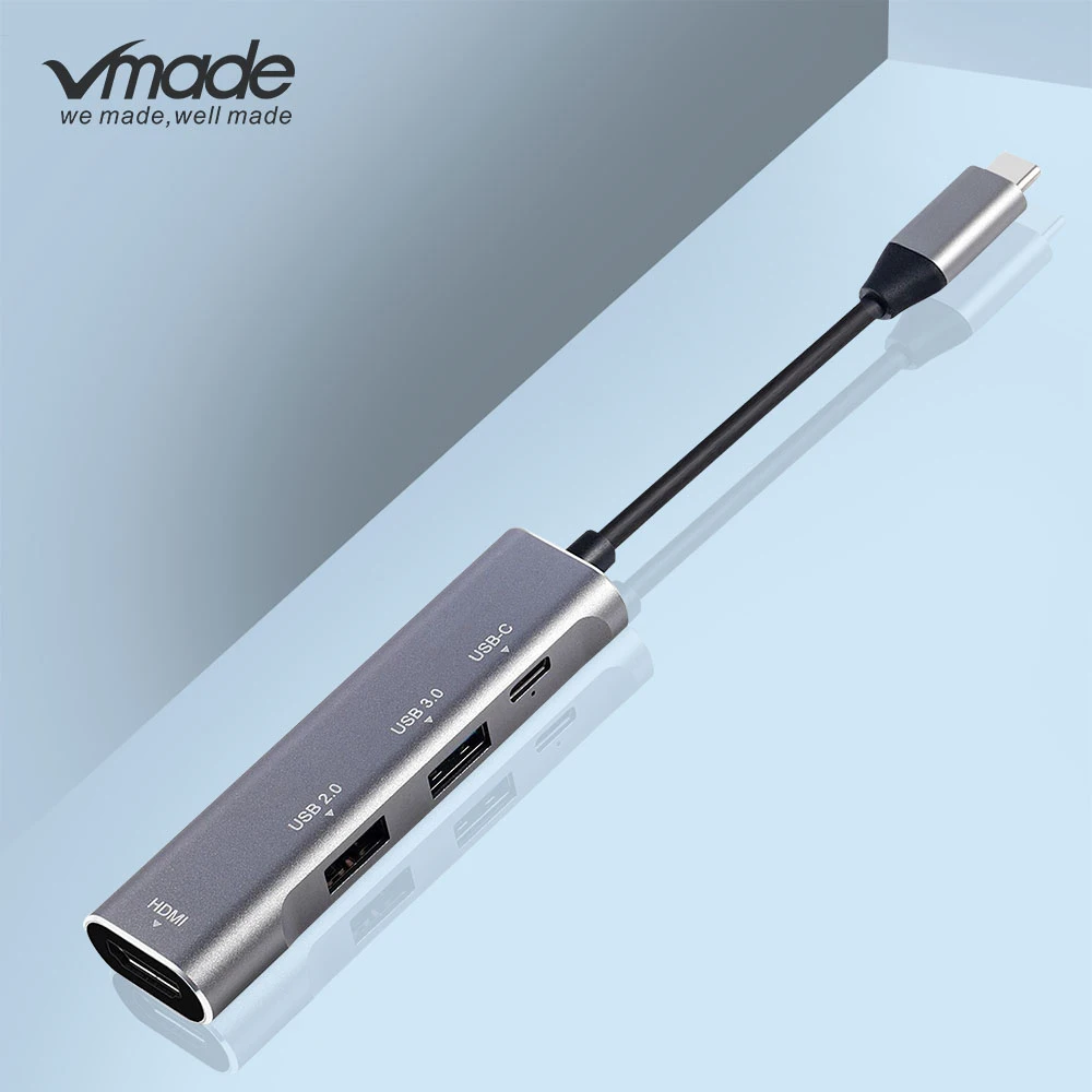 4 в 1 USB C концентратор 4K HDMI Тип Thunderbolt 3 док станция USB3.0 адаптер конвертер для MacBook