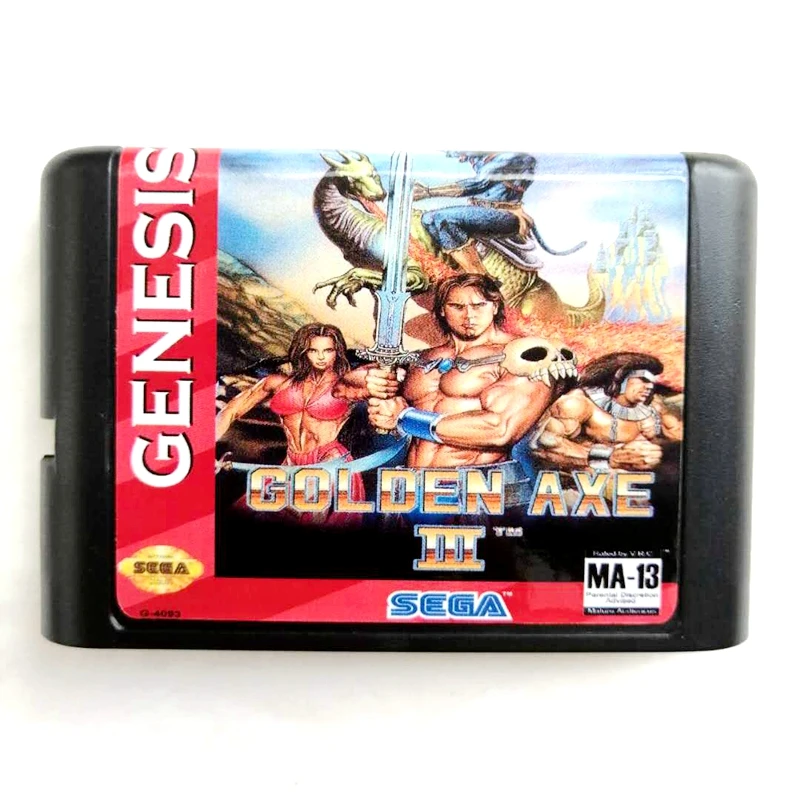 Карта памяти Golden Axe 3 16 бит MD для Sega Mega Drive 2 SEGA Genesis Megadrive | Электроника