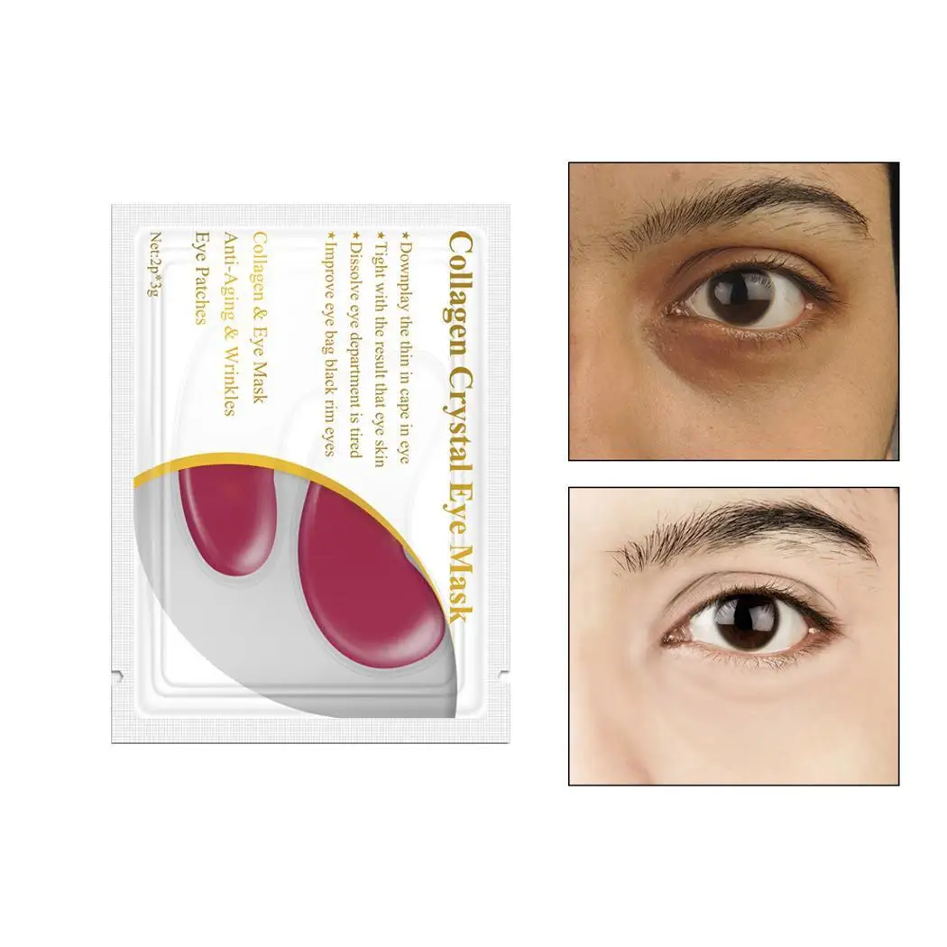 2 шт./1 пара коллагеновые маски для кожи вокруг глаз от припухлости и тёмных