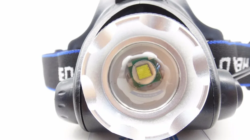 Светодиодный налобный фонарь с увеличением XML T6 5000лм Налобные фонарики для