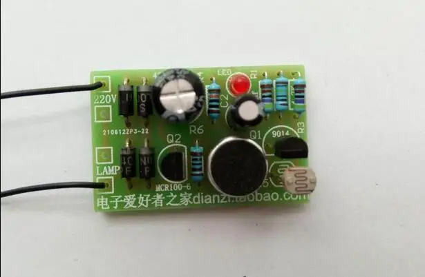 Электронный комплект сделай сам лампа 220 В со звуковой активацией и