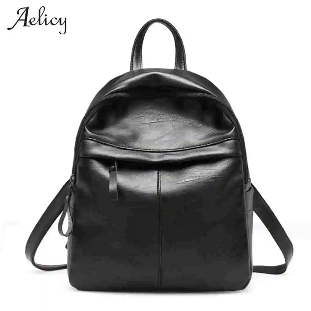 Aelicy модные однотонные женские рюкзаки повседневный школьный рюкзак для