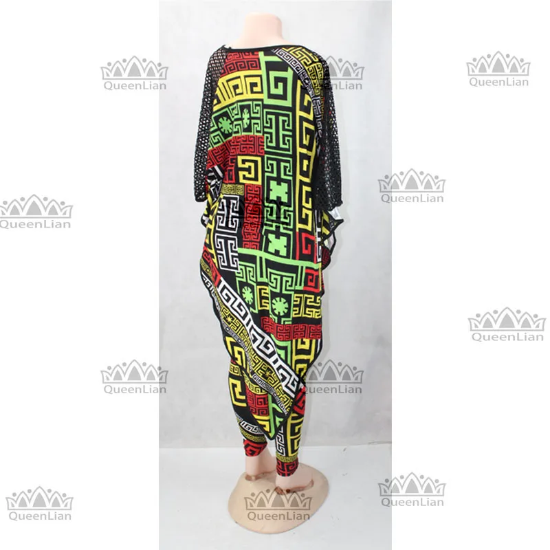 2017 new african print elastic bazin baggy pants rock style dashiki famous versae (t-shirt and trousers)for lady | Тематическая
