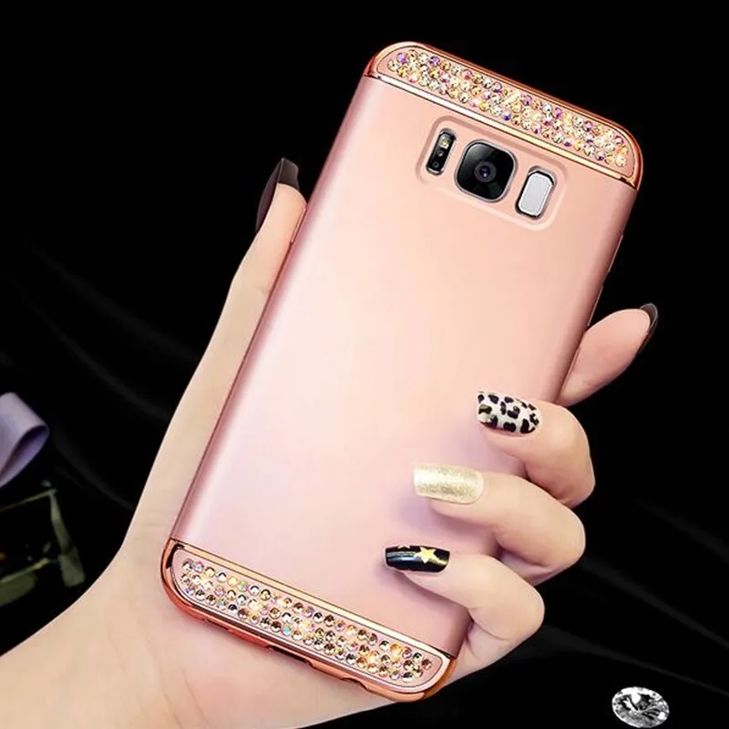S6 S7 EDGE Роскошный чехол со стразами с украшениями для Samsung Galaxy S8 S9 PLUS J2 J4 J6 A8 A6 2018 J7 NEO