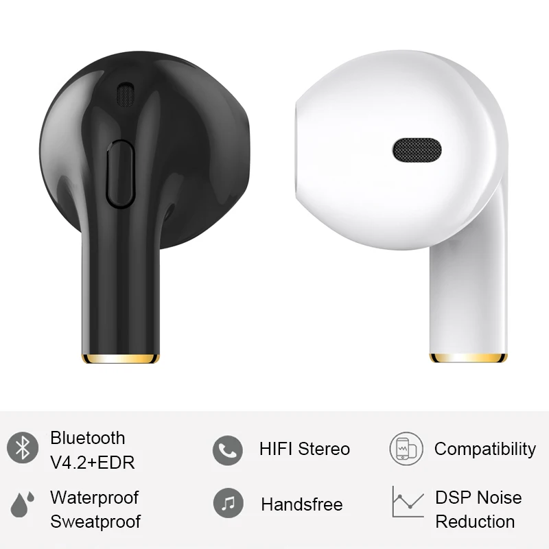M. uruoi Беспроводная Bluetooth 4 2 гарнитура встроенный HD микрофон вкладыши громкой