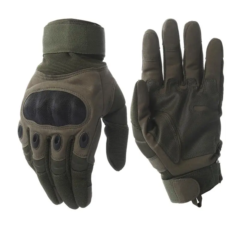 Army green Армейские военные тактические перчатки с сенсорным экраном, пейнтбол, страйкбол, стрельба, боевые противоскользящие велосипедные жесткие перчатки на концах пальцев - Цвет: Army green
