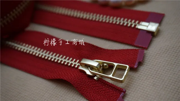 YKK молния 5 Металл золото и медь один открытый 50 100 см красный кардиган вниз одежда