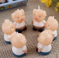 12pcs lovely pig candle for wedding baby shower birthday souvenirs gifts favor packaged with pvc box