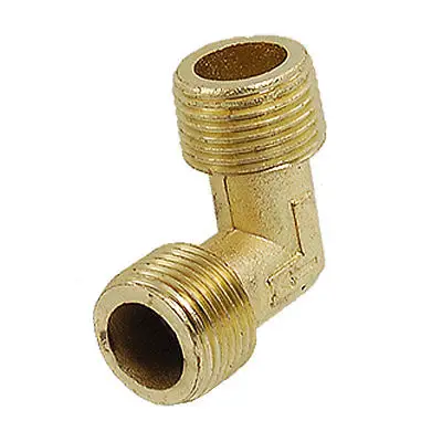 

Air Compressor Fittings Brass 16.5mm Male to Male Thread Elbow Coupler