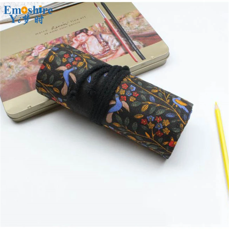 Пенал сумочка B053 для рисования на холсте|roll pencil case|roll up casepencil case |