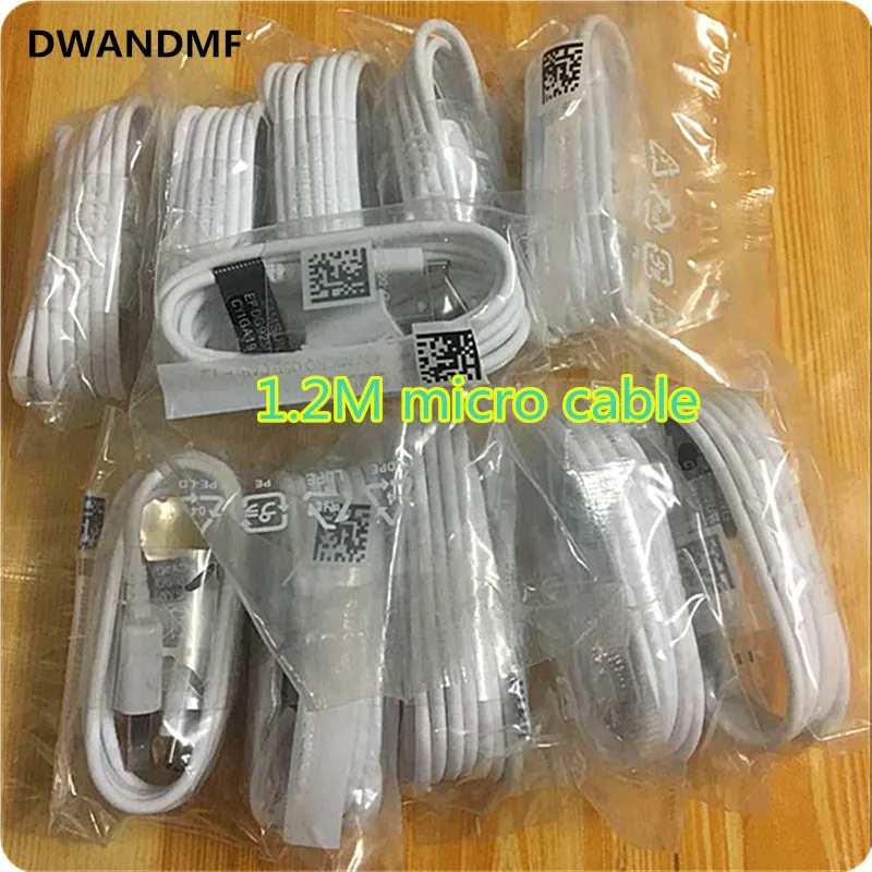 50 шт./лот 100% оригинал 1 2 m Micro USB кабель для быстрой зарядки и синхронизации данных