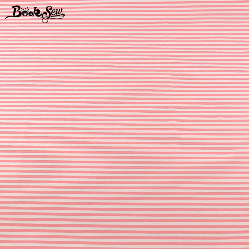 Booksew Новый 100% хлопок Twill Ткань розовые полоски дизайн домашний текстиль Материал