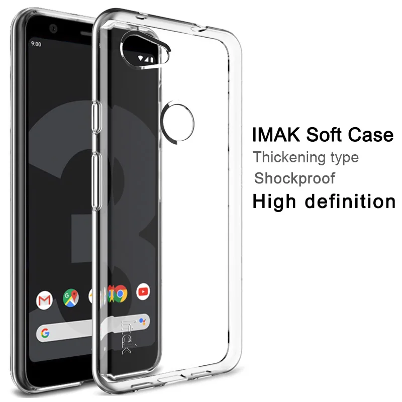 For Google Pixel 3 XL case iMAK UX5 Super-slim Stealth Soft Clear TPU Phone 3a Bumper |
