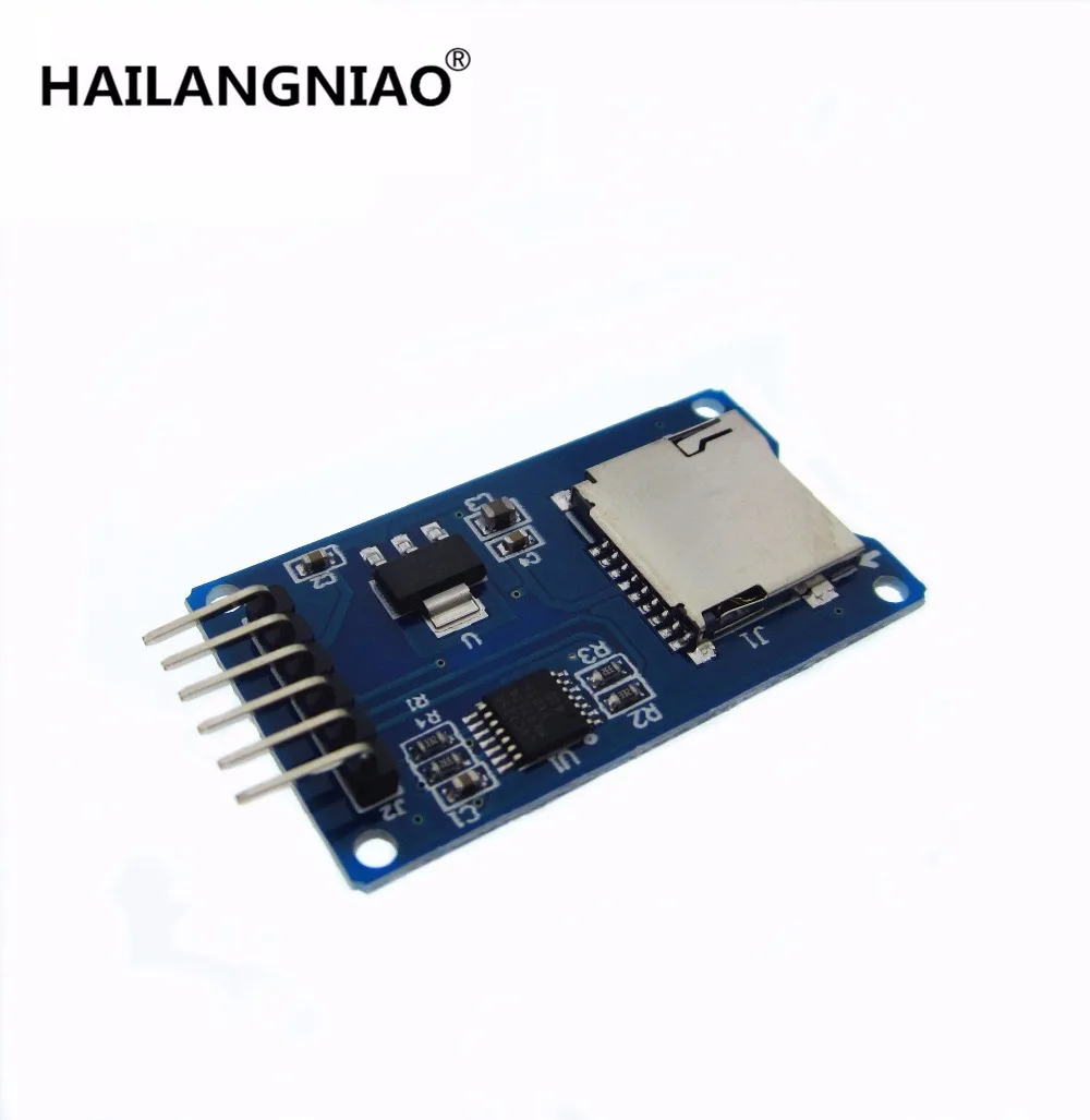 Модуль считывания карт Micro SD mini TF интерфейсы SPI с чипом преобразователя уровня |
