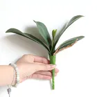 Искусственное растение, Орхидея, искусственные листья фаленопсиса, искусственное растение из ПУ, декоративный цветочный материал, вспомогательные листья, Декор для дома и сада