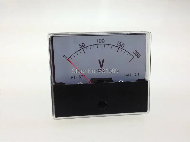 

1 шт. DH670 DC 0-200V 200V Аналоговый вольтметр напряжение Панель метр абсолютно новый