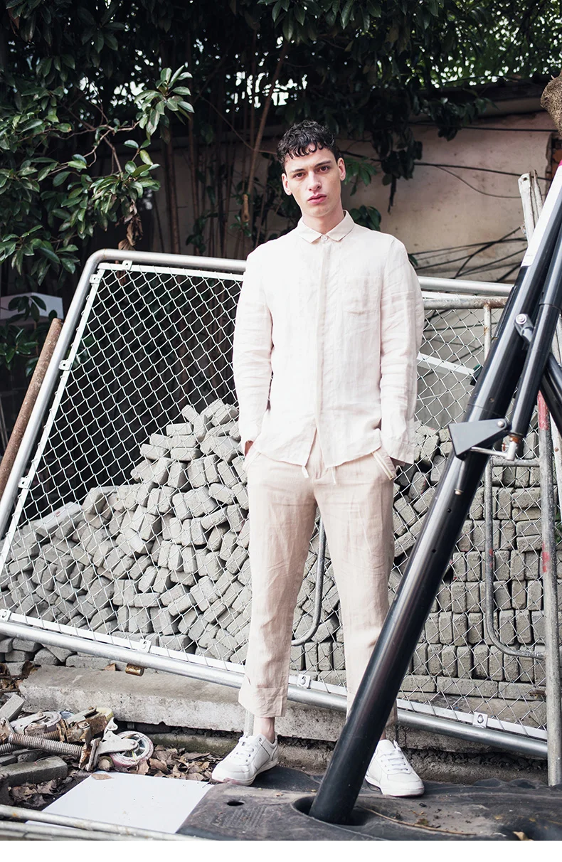 

2017 men's trousers are new design leisure trousers Men's wear thin ramie breathable loose trend of pants